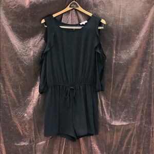Black Ruffled Romper